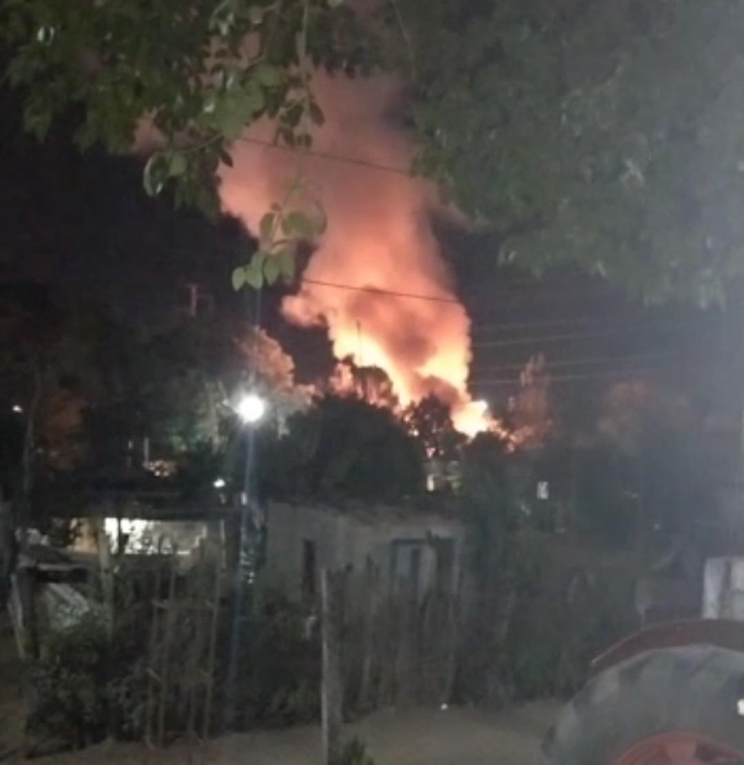 vista del incendio