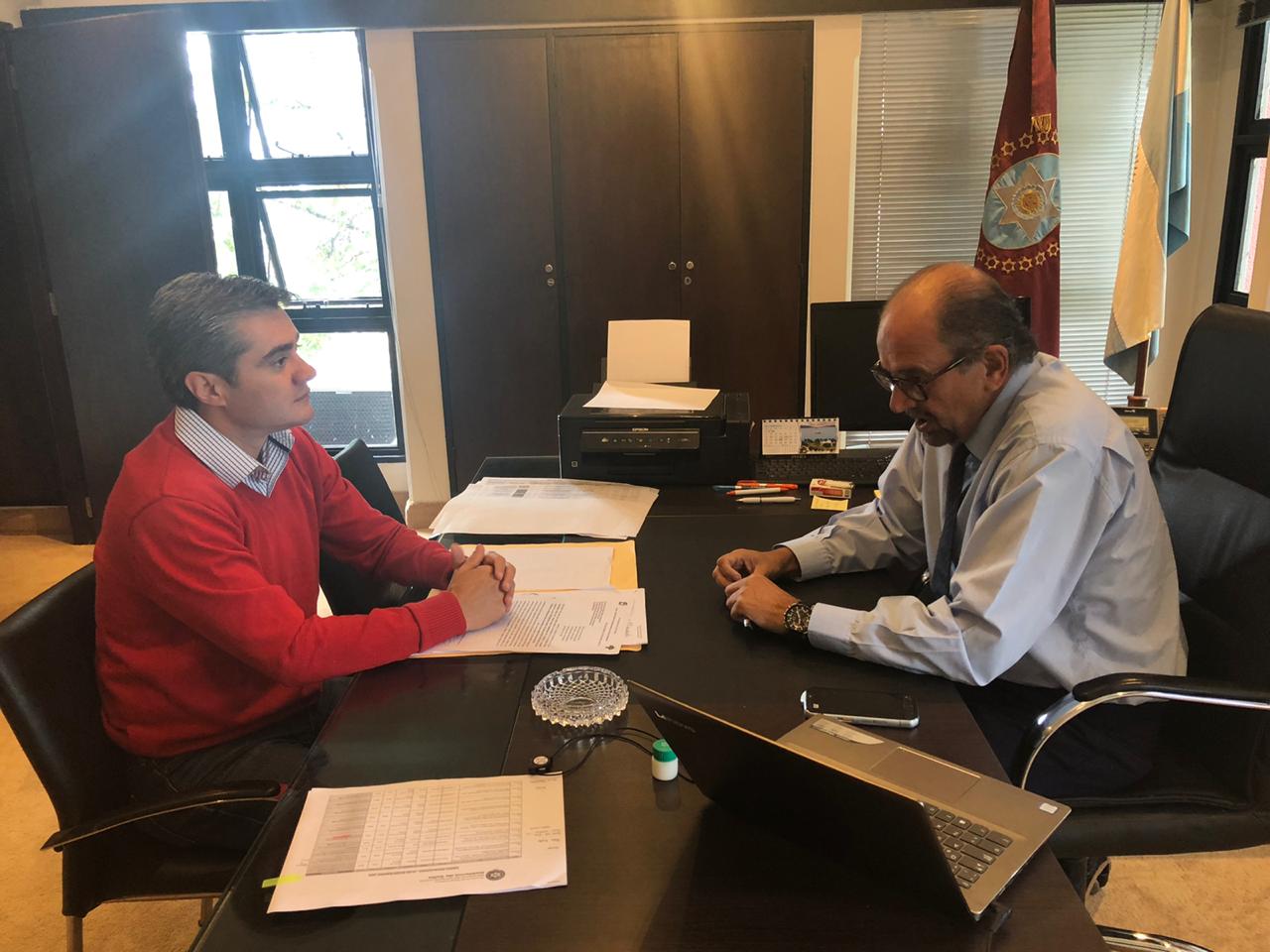 otero con ministro