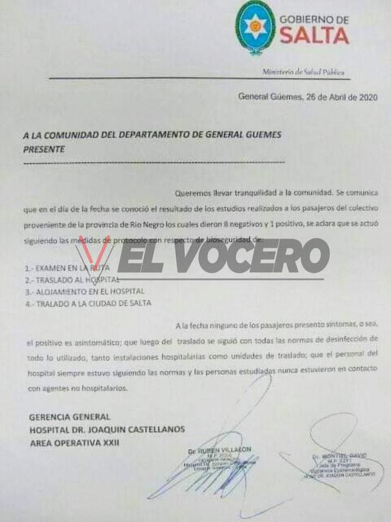 comunicado guemes
