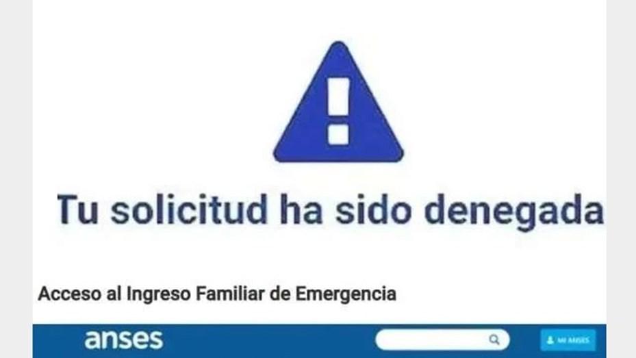 solicitud denegada