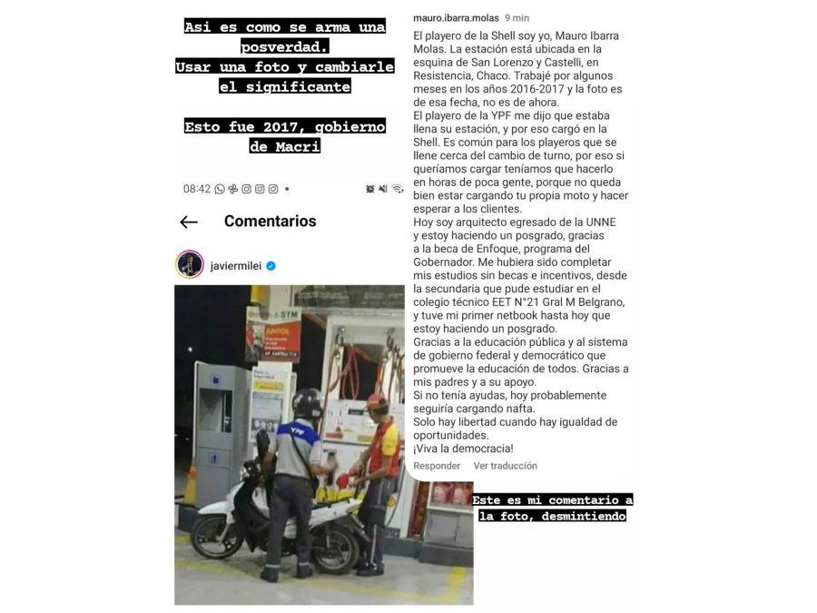 javier-milei-compartio-una-foto-vieja-por-el-faltante-de-nafta-20231031-1687719