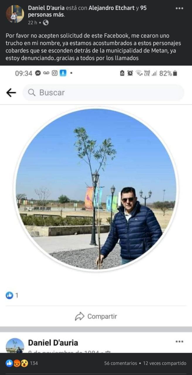 dauria cuenta falsa