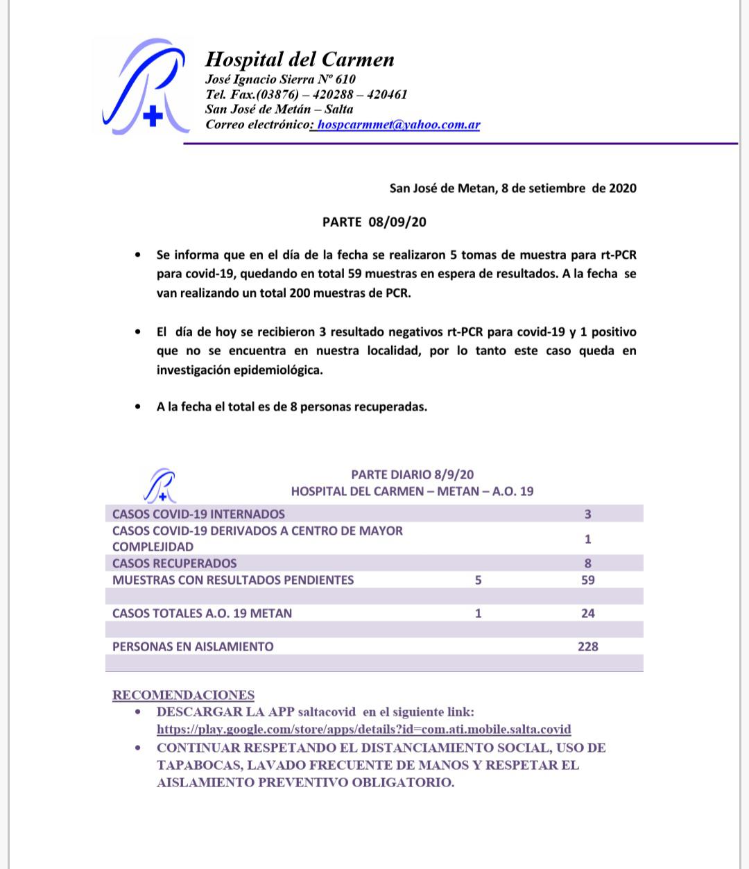 PLACA HOSPITAL METAN