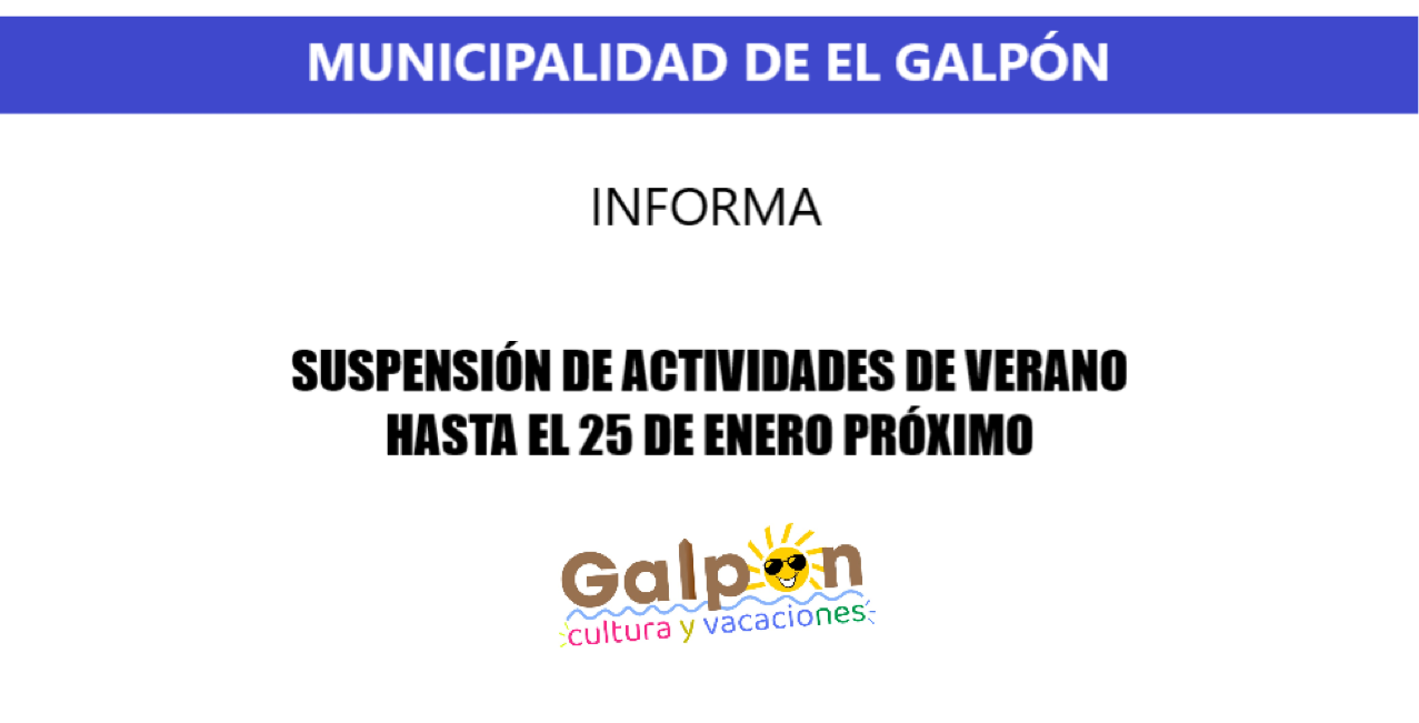suspenden actividades galpon
