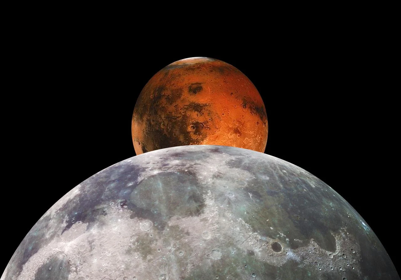 La Luna y Marte ofrecerán esta noche un espectáculo que podrá verse a  simple vista, image size:1280x893